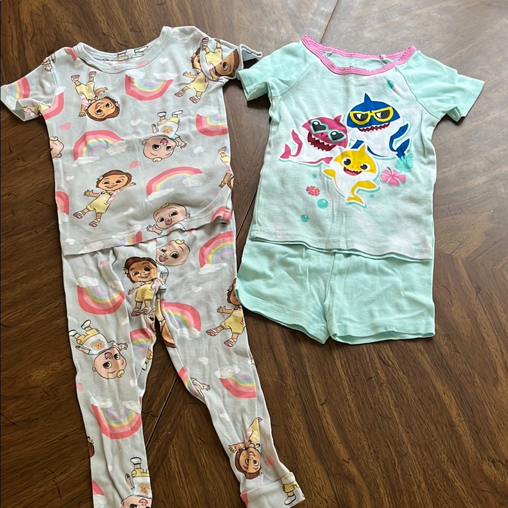 Cocomelon and Baby Shark Pajama Sets- 4T